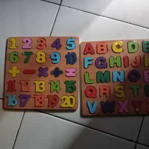 Puzzle Kayu Huruf Alfabet Edukasi Anak Lengkap A–Z / Mainan Montessori Puzzle Kayu Huruf