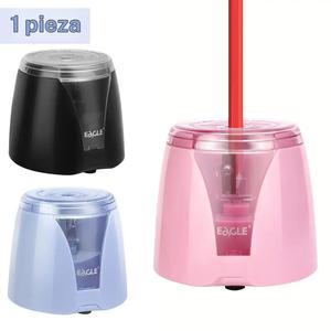 Tijera eléctrica para lápices de un solo agujero, a presión automática, funciona con batería, se detiene automáticamente, segura y confiable, apta para lápices de 6–8 mm