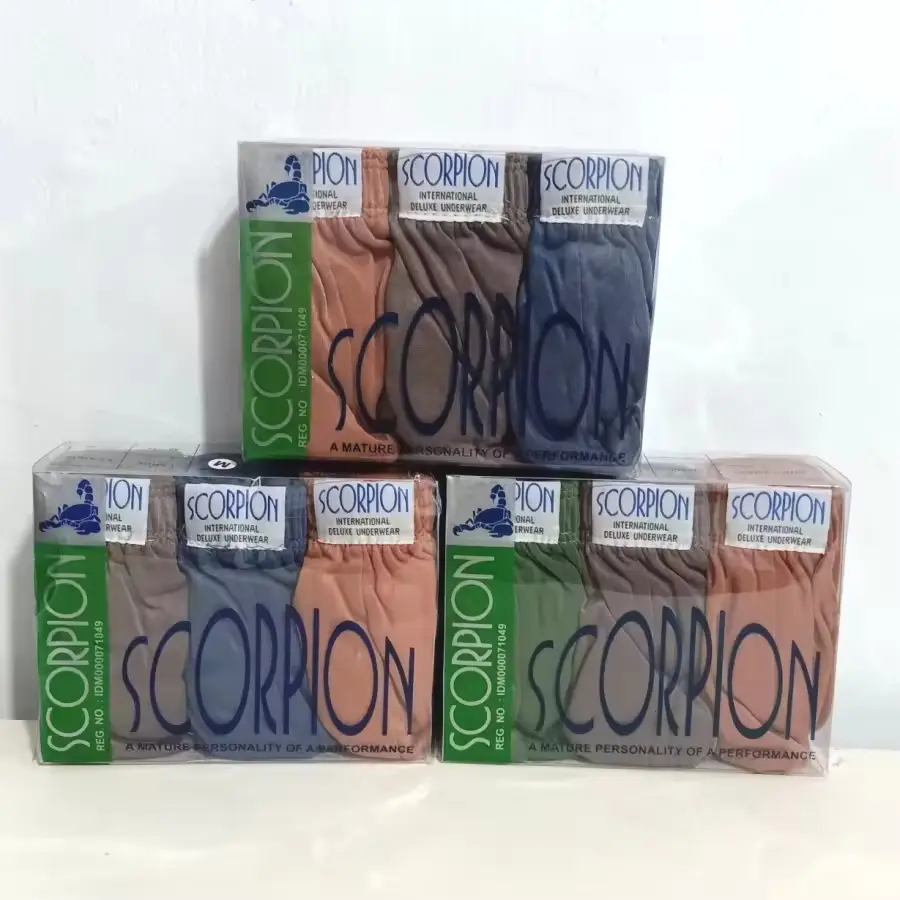 ( 1 BOX ISI 3 PCS ) Celana dalam pria SCORPION / Sempak cowok dewasa scorpion