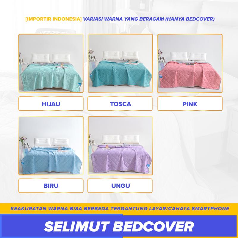 Product Introduction of IMPORTIR - Bedcover Katun Linen Lembut dan Halus Ukuran 160x200cm 1