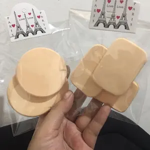 Spons Bedak isi 3pcs Bulat Kotak