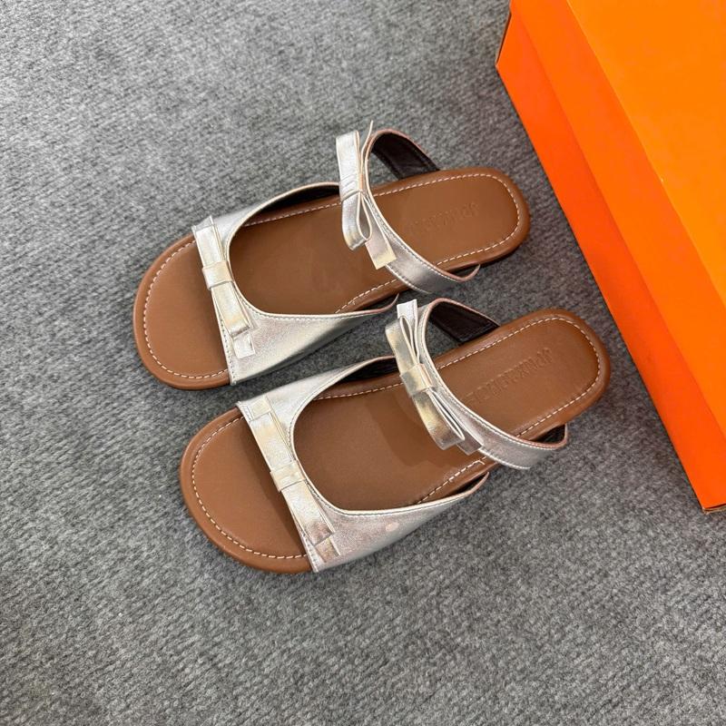 Dép Lê Nữ 2 Quai Cách Điệu Nơ Xinh Đẹp Dễ Đi, Dễ Phối Đồ GL09 4