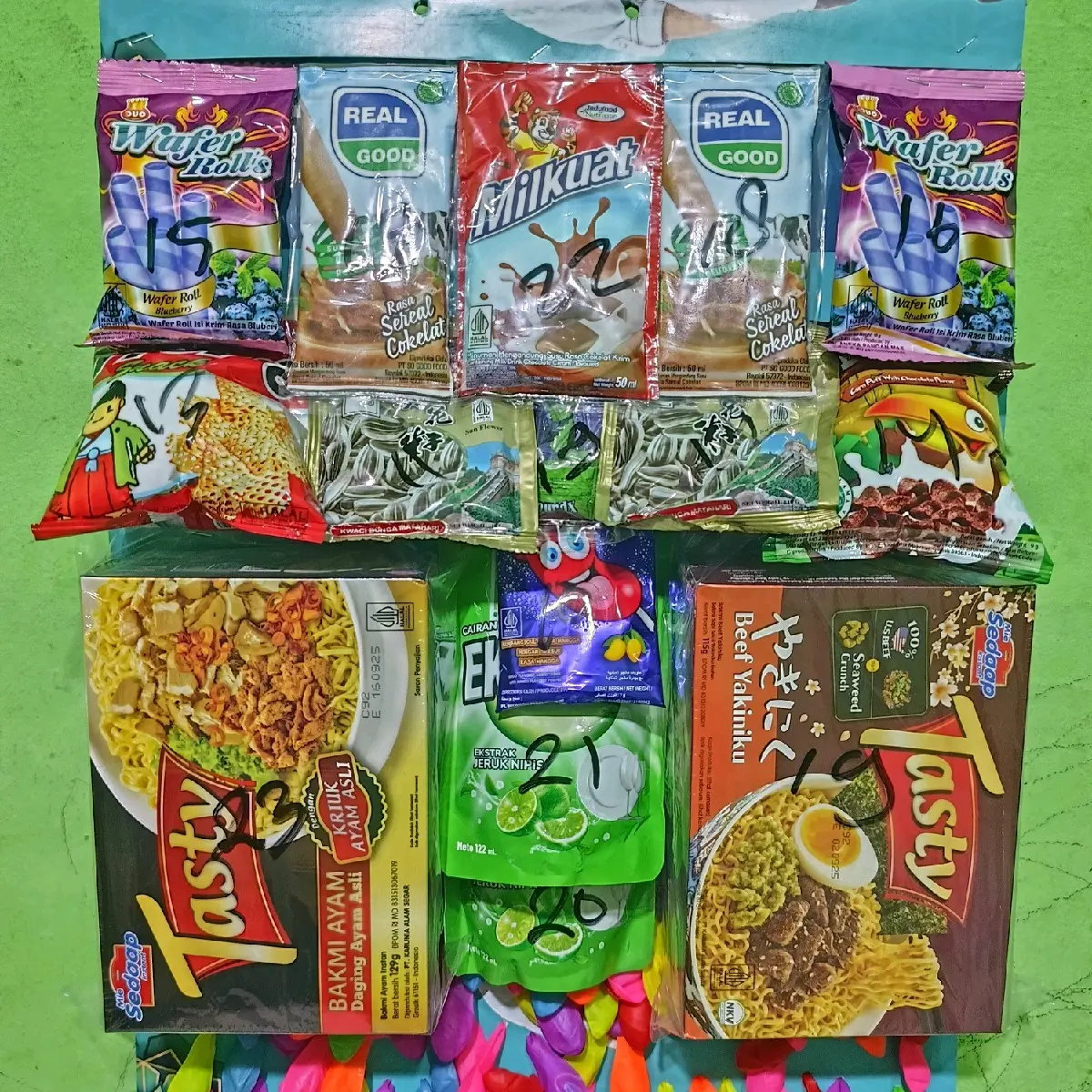 balon cabut berhadiah isi 100pcs.TT
