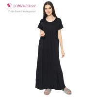 Gambar Dress hamil / baju menyusui Laura Black - Black Stripes dari Baju Hamil Menyusui Happymomma Kota Tangerang Selatan 3 Tokopedia