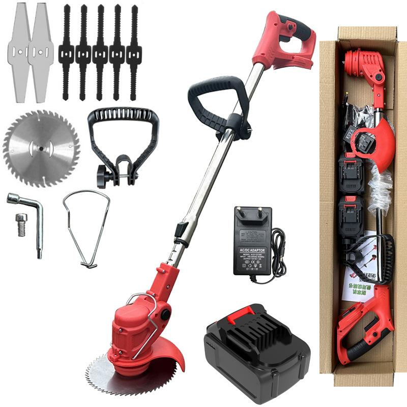 [BÁN CHẠY] Máy Cắt Cỏ Sử Dụng PIN 199V, Máy Cắt Cỏ Cầm Tay Mini, Công Suất 1800W, Lõi Đồng 100%, Nhỏ Gọn, Tặng 8 Lưỡi Cắt, Bảo Hành 12 Tháng