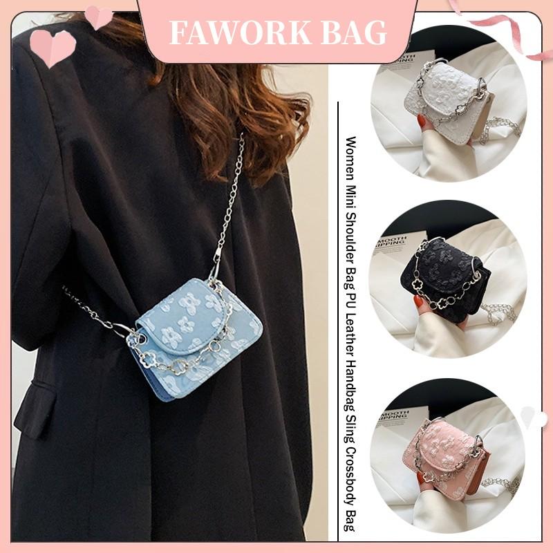 Túi Mini Cho Nữ Túi Đeo Vai Túi Xách Túi Đeo Chéo Dây Xích Thiết Kế Jacquard Hoa ví đựng tiền Xu
