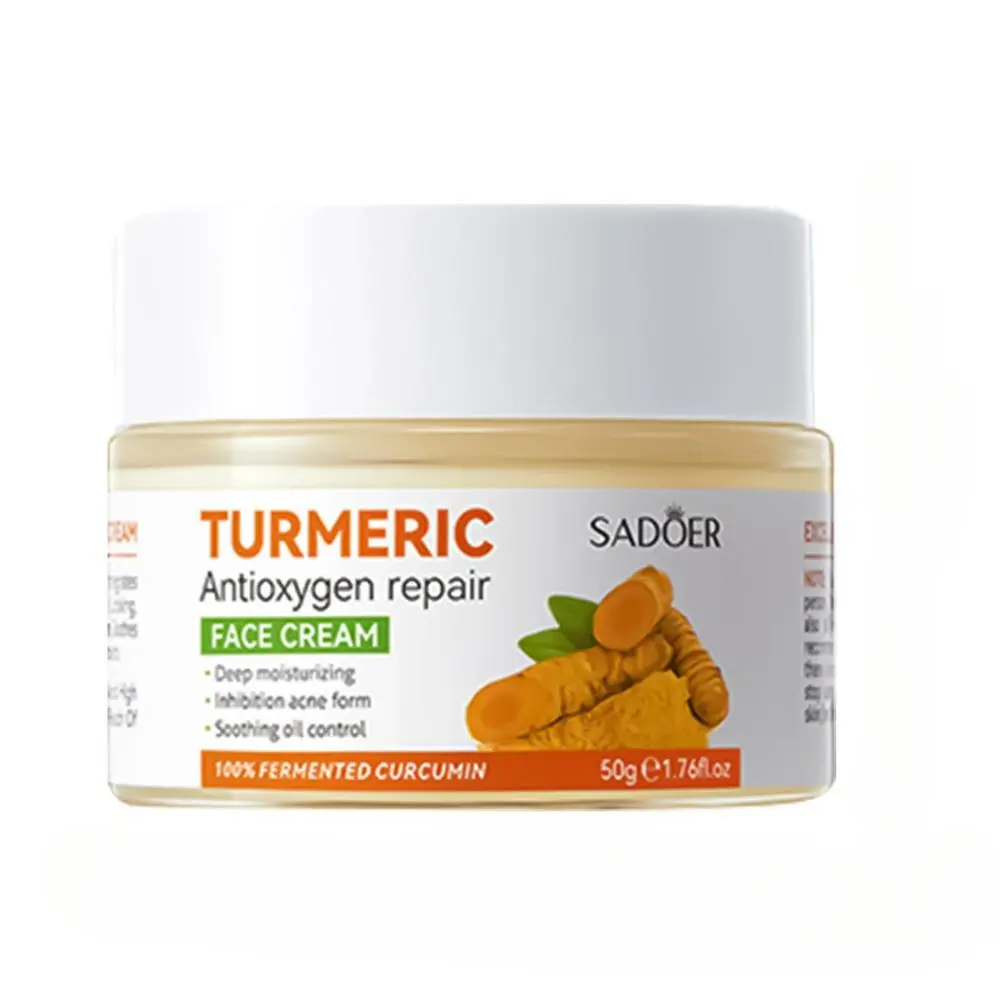 Turmeric Face Cream Organic Skin Moisturizing Repairing Lotion Turmeric Facial Cream For Hydrating Normal Dry & Oily Skin
