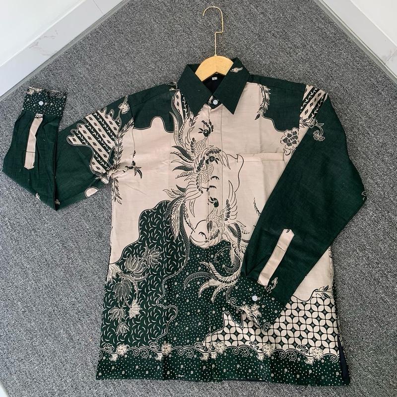 Set batik Couple seruni Hijau botol, Couple kondangan, batik Couple, kemeja rok dan tunik wanita 5