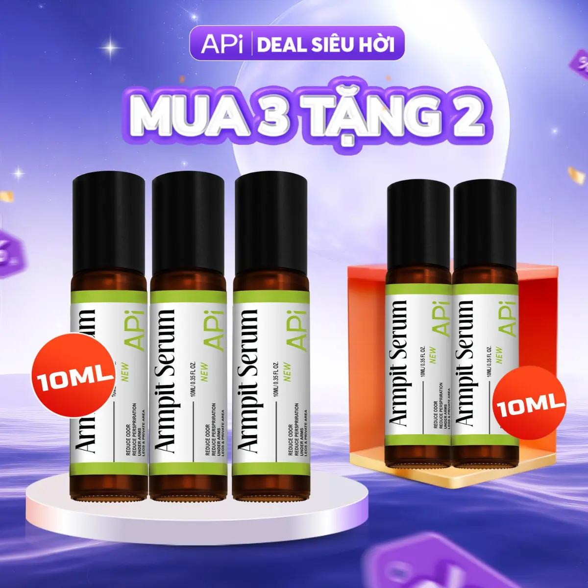 [AFF] [MUA 3 TẶNG 2]  Serum Khử mùi APi hỗ trợ ngăn mùi giữ cho vùng da dưới cánh tay khô thoáng 10ml - P1