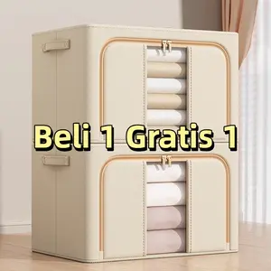 110L harga murah storage box besar kotak penyimpanan baju Bisa dilipat box baju tempat penyimpanan Serbaguna
