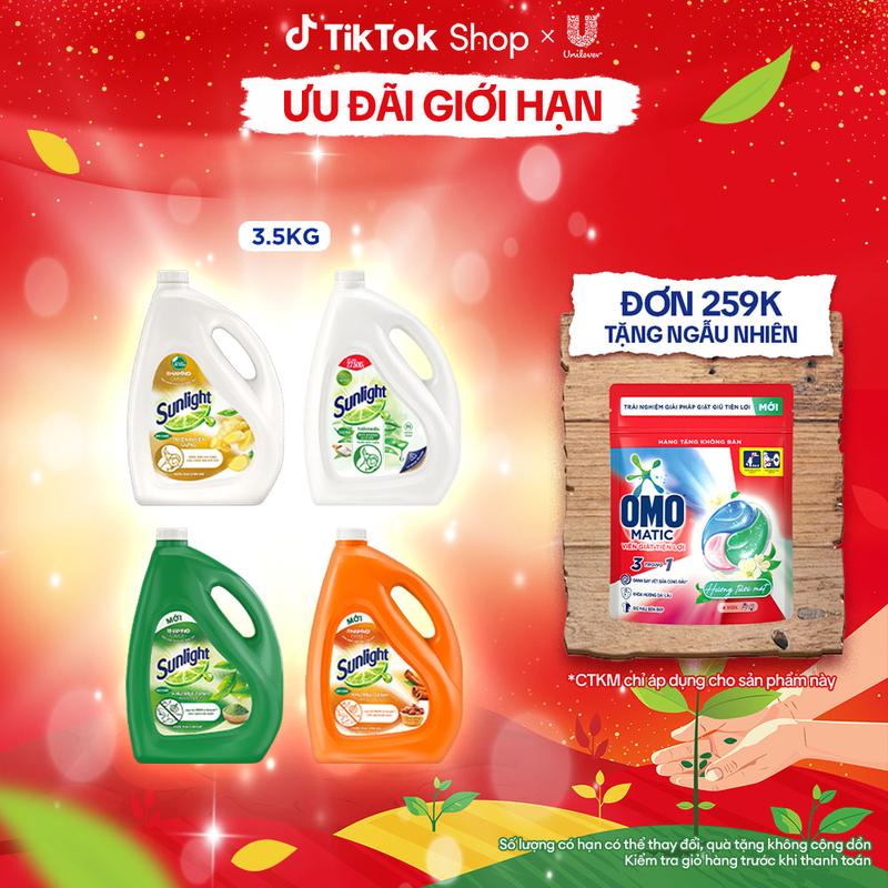 Nước rửa chén Sunlight Bio-care với thành phần từ 100% tự nhiên Chai 3.5kg 1