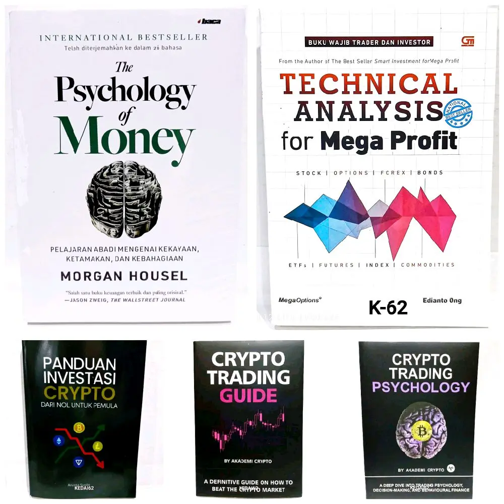 (BESTSELLER) Technical Analysis For Mega Profit // The Psychology Of Money // Panduan Investasi Crypto // Crypto Tranding Guide // Crypto Tranding Psychology