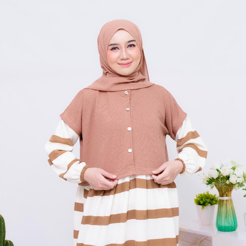Product Introduction of Tania Dress Gamis Salur Knit Gamis Murah Gamis Daily Gamis Busui Terbaru 16