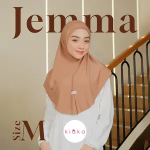 Kiaka - JEMMA M Hijab Melayu Soft Ped Antem Bergo Instan Jersey
