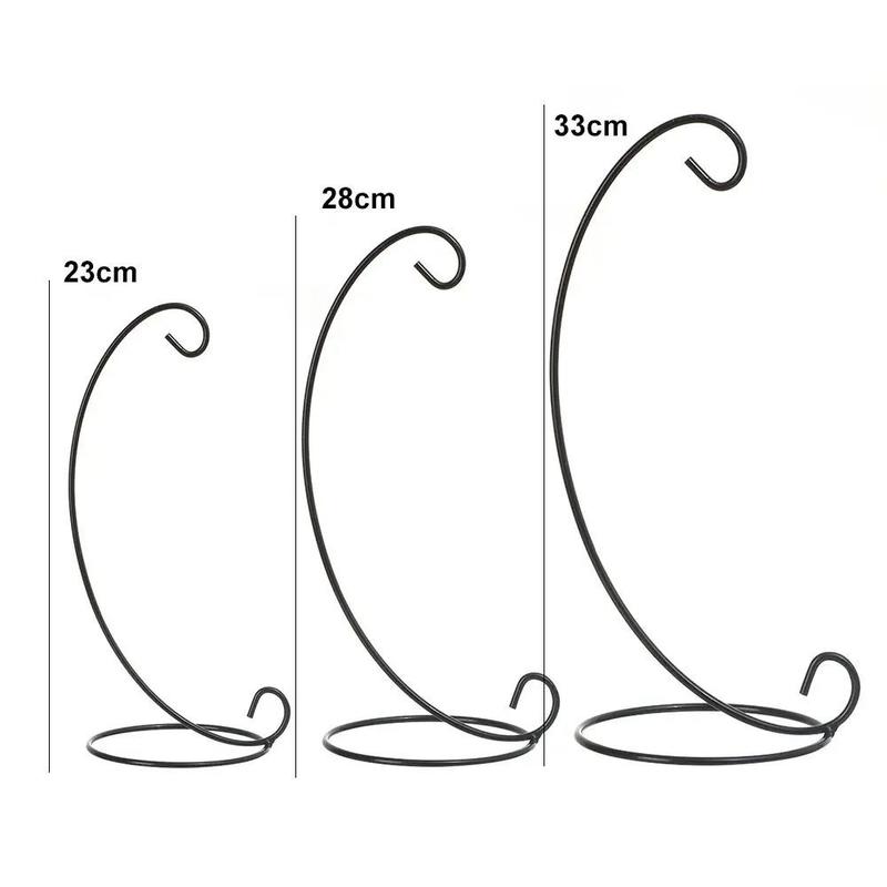 Candle Holder Iron Art Glass Ball Hanging Stand Retro 23-33cm Flower Stand Portable Ecological Bottle Stand Candle 2