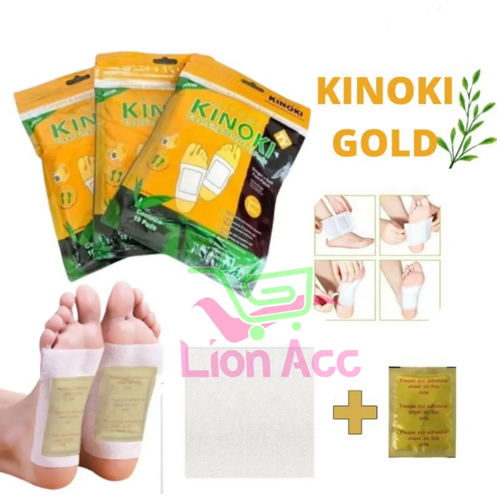 Koya Kaki Kinoki Detox Gold Emas Original 1Box isi 10 Pcs