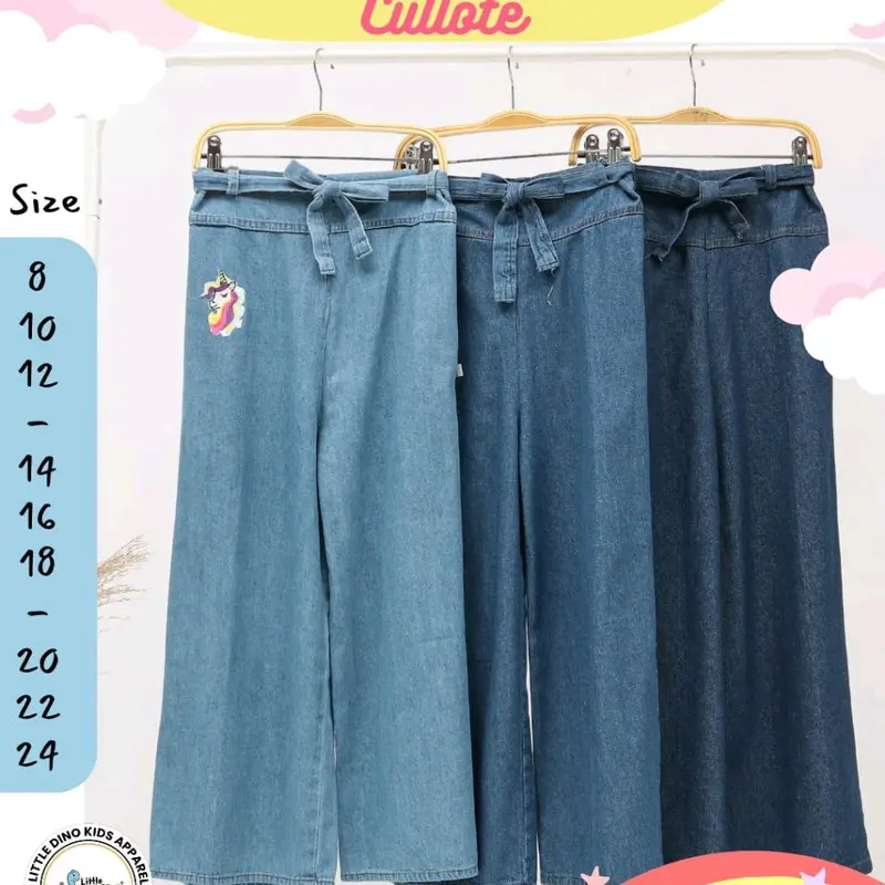 Celana Kulot Anak Unicorn Littledino Softjeans Celana Jeans Anak Kulot Jeans 3
