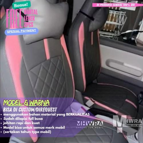 Sarung jok mobil calya sigra full 3 baris bahan kulit sintetis Astra grade A (harga standar) toyota daihatsu CALYA SIGRA Car COD bayar ditempat 3