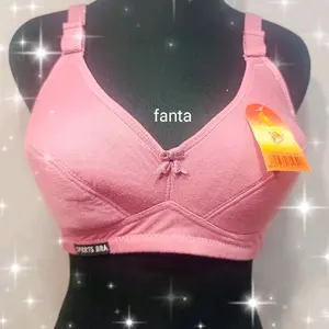 3pcs  Bh BRA SPORT wanita dewasa ukuran jumbo bra tanpa kawat busa tipis/kait 2 Nyaman