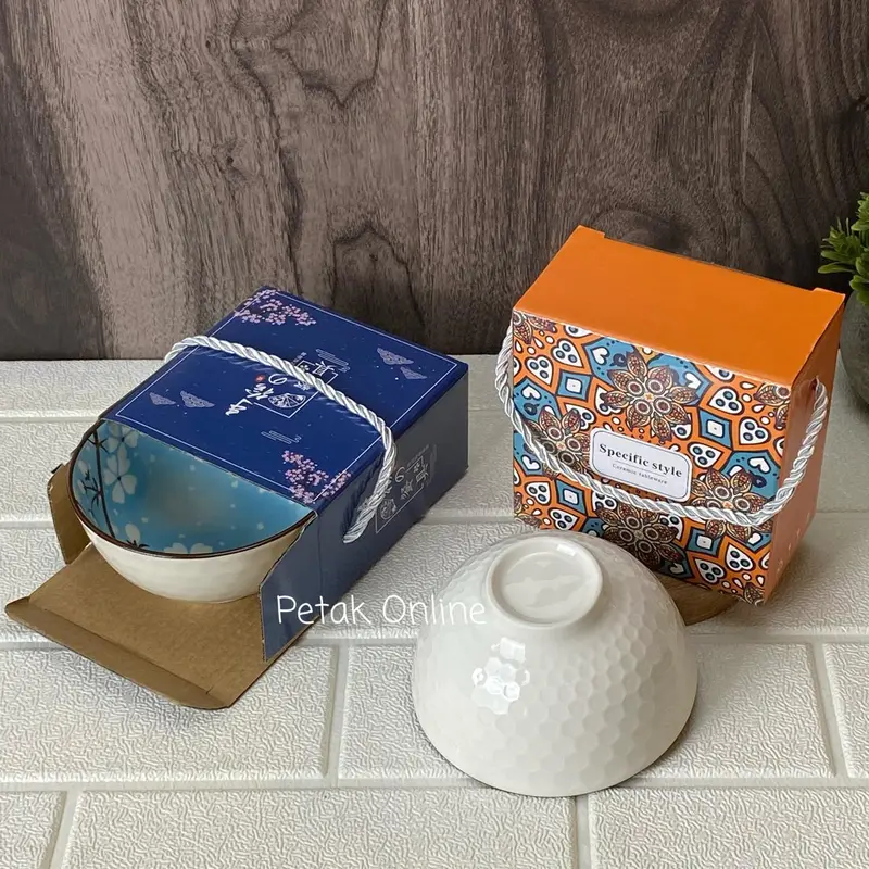 Hampers Mangkok Set Keramik Motif Korea Isi 1 Plus Box 3