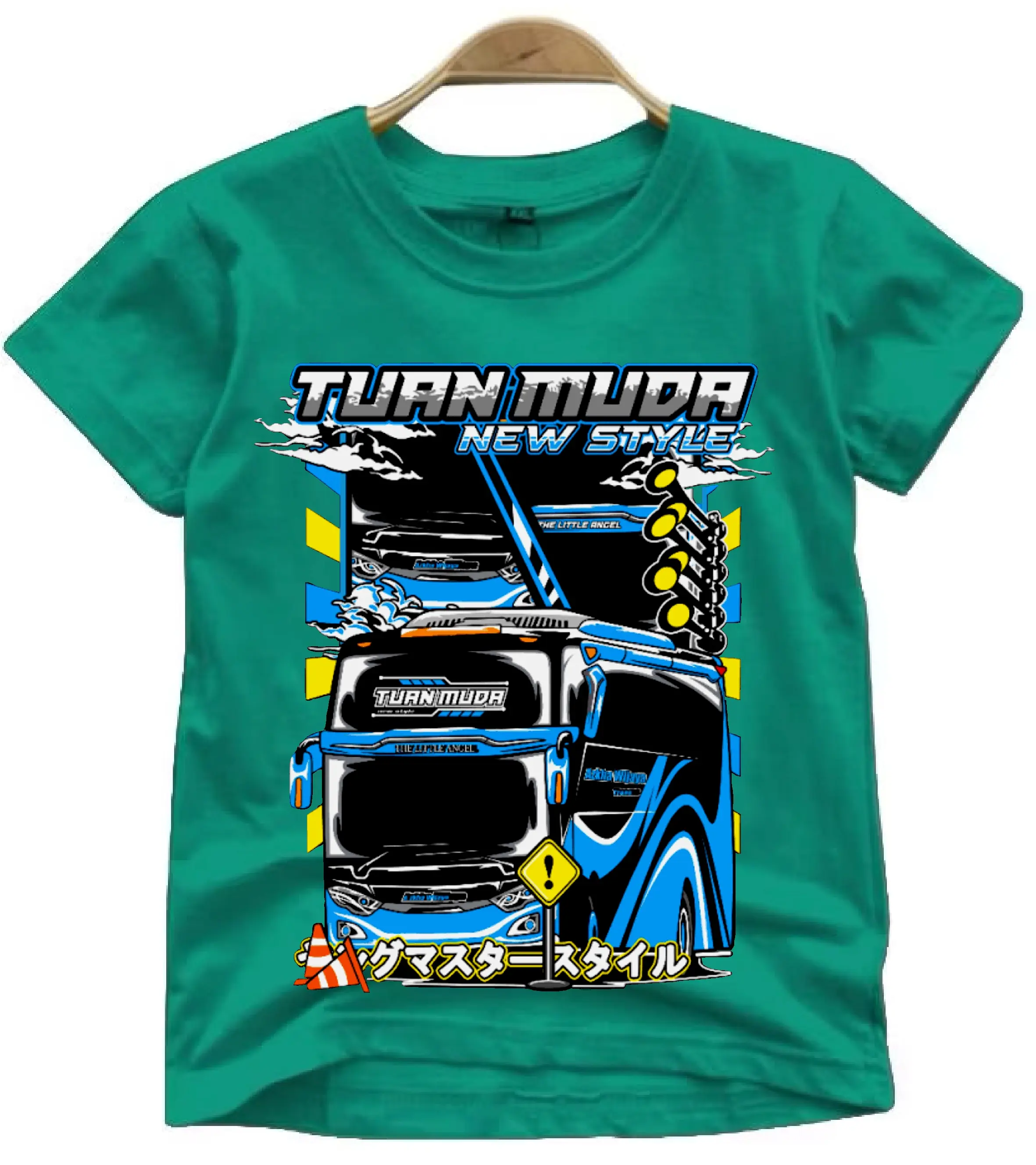 Kaos anak laki laki bus telolet tuan muda baju kaos anak murah usia 2-10 tahun bahan katun