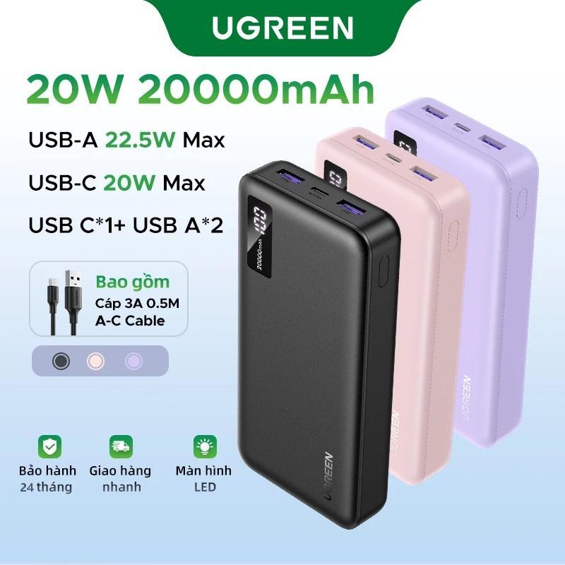 【Free Gift】UGREEN 10000mAh, 20000mAh, Sạc dự phòng, Sạc nhanh PD3.0, Tương thích với nhiều thiết bị for iPhone 18 Pro Max, 17 Pro Max, 16, 15, 14