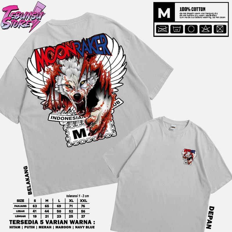 Kaos MOONRAKER / Vol 03 / Kaos Keren MOONRAKER GANK / Bahan Cotton Combed 30s / Sablon Plastisol dan DTF Printing / T-Shirt Distro Pria dan Wanita / Gratis Ongkir / Baju Santai / Kaos Oblong / Atasan Pria / Panjang 63cm hingga 76cm High Oversize Variasi 4