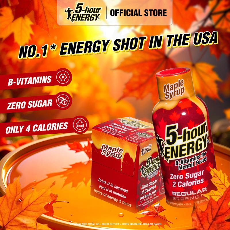 5-hour ENERGY Maple Syrup 4s Regular Strength Energy Shot | No.1 ...