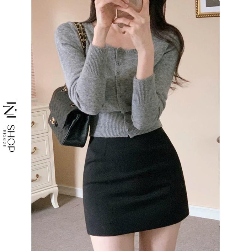 CHÂN VÁY THUN BIGSIZE CHỮ A ÔM BODY TNT SHOP BIGSIZE 60KG 90KG