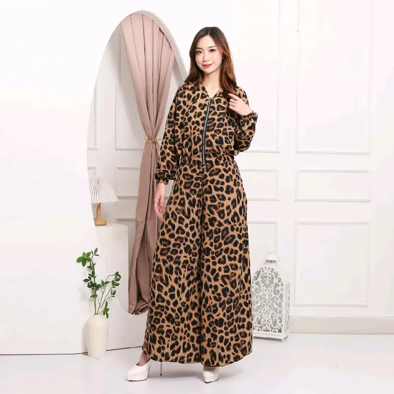 JLC Stelan macan sandy cargo celana kulot lebar  KD 790 Setelan Wanita 3