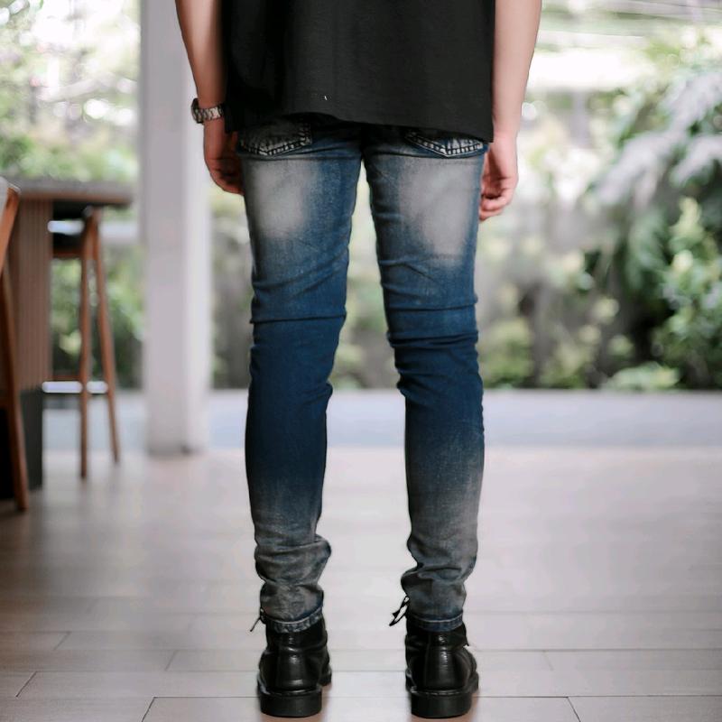 VIRREL.ID - SKY BLUE - Celana Panjang Pria - Jeans Skinny Ripped 2