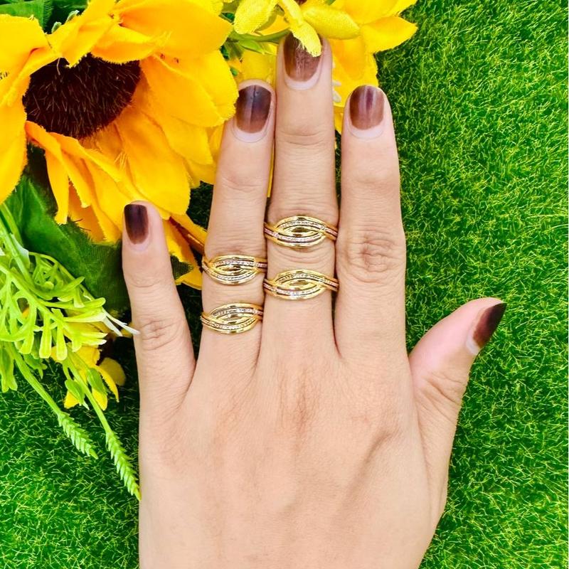 DHIYA GOLD 916 Cincin ombak rindu diamodcut - TikTok Shop Malaysia