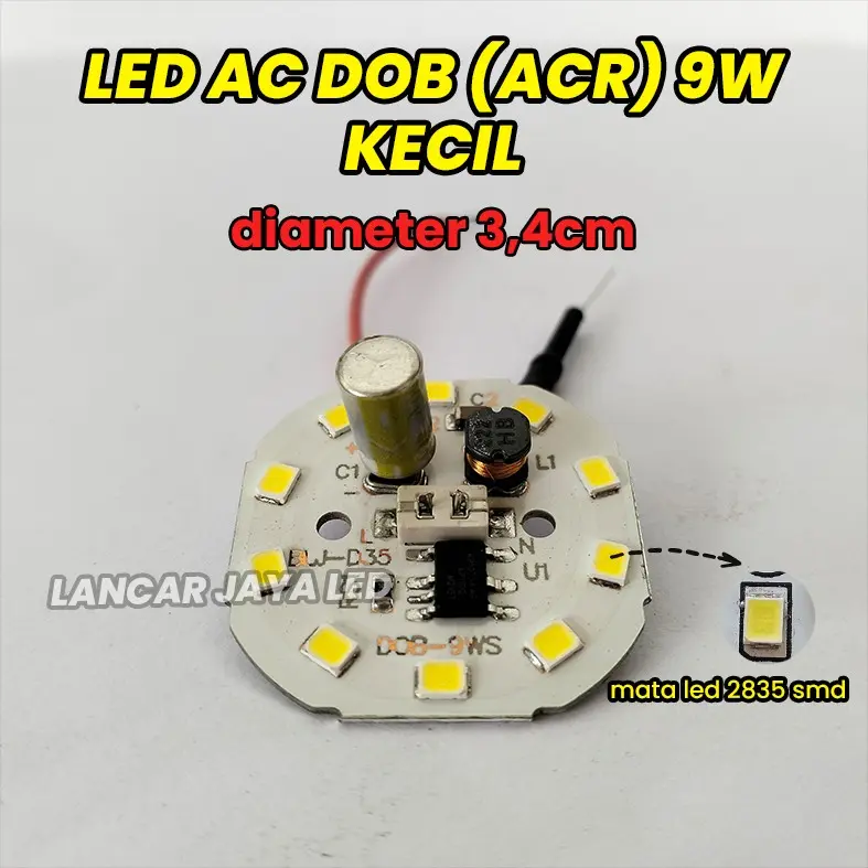LED AC (ACR) 9watt ~LANCAR JAYA LED~ Free kabell 0