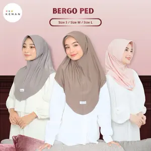 KENAN - Daily Hijab Instan Bergo Ped Jersey Size S / Size M / Size L