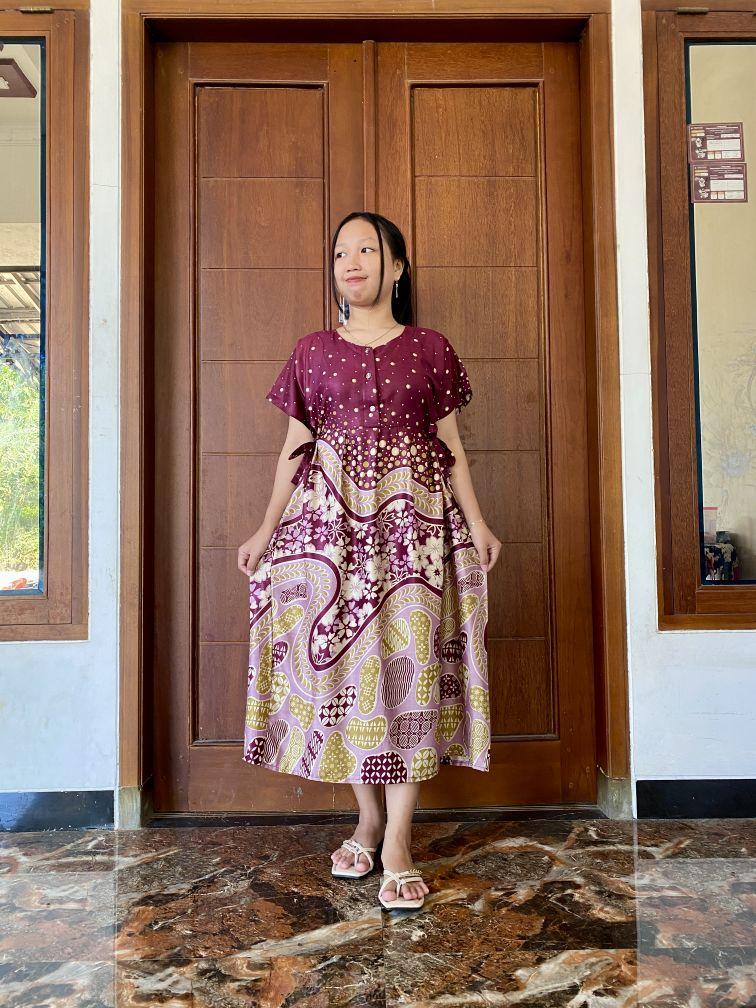 Daster Kimono Cantik Busui Bahan Rayon Motif Batik