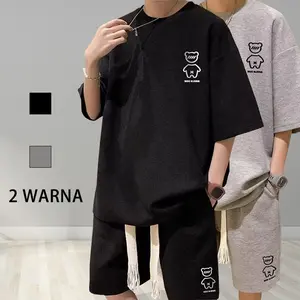 【DL Pakaian Pria】Outfit pria 1 set  setelan laki laki import korean style outfit cowok simpel full set Pakaian Olahraga Pria  baggy casual baju satu set cowok