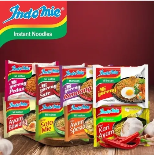 INDOMIE Mie Instan Goreng/Kuaht Semua Variannya - Mie Instan Favorit untuk Camilan Sehari-hari atau Makanan Cepat Saji