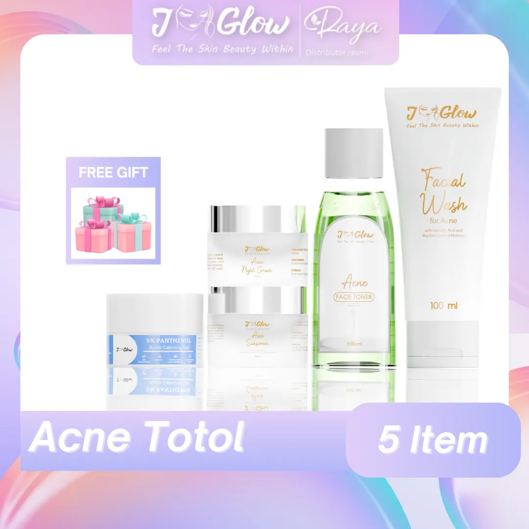 Jglow Skincare Paket Extra Acne Totol Whitening Perawatan Pencerah Kulit Wajah Berjerawat Berminyak Bruntusan