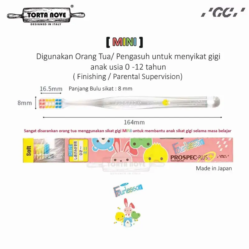 Sikat Gigi Anak Fourlesson Prospec Plus Gc Jepang Four Lesson 6