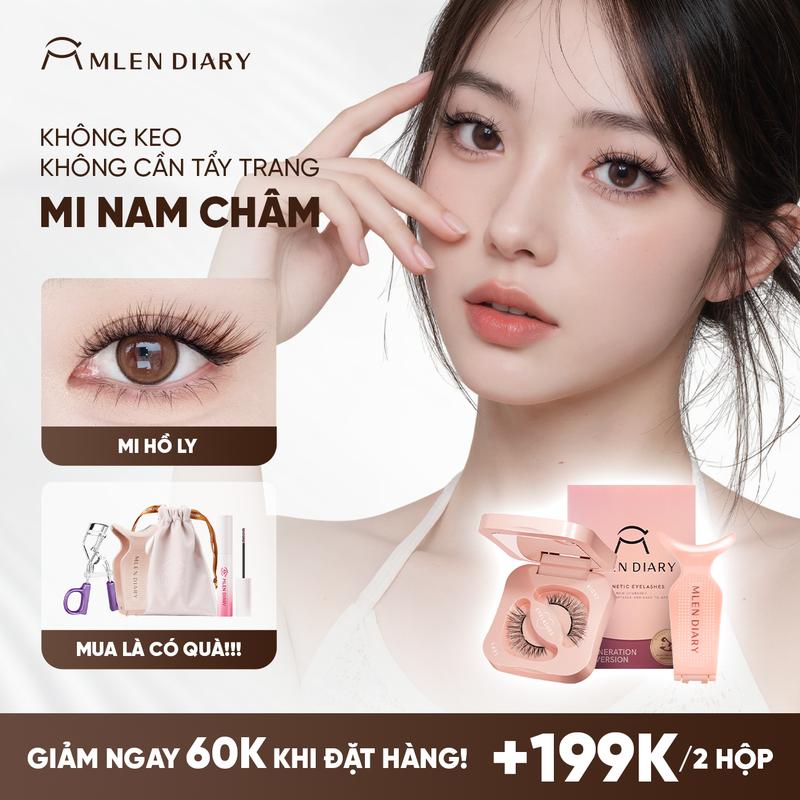 Mlen Diary - Mi Giả Nam Châm Mềm MI HỒ LY Sweet Cat Lông Mi Giả Từ Tính An Toàn, Tái Sử Dụng, Chất Lượng Cao, Chuyên Nghiệp, Dễ Gắn, Dễ Sử Dụng, Tự Nhiên Và Nhẹ Nhàng