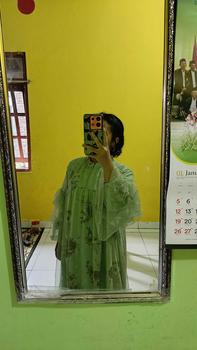 Product Review of Moana Set Hijab Segiempat Gamis Wanita Muslim Mewah Ceruty Babydoll Printing Mix Tille Tutu Cantik from أ**ن 1