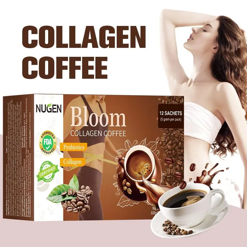 26-2-6[COD](Beli 1 Gratis 1)BLOOM Kopi Kolagen Mekar, Minuman Padat, Kopi Instan，bloom collagen coffee