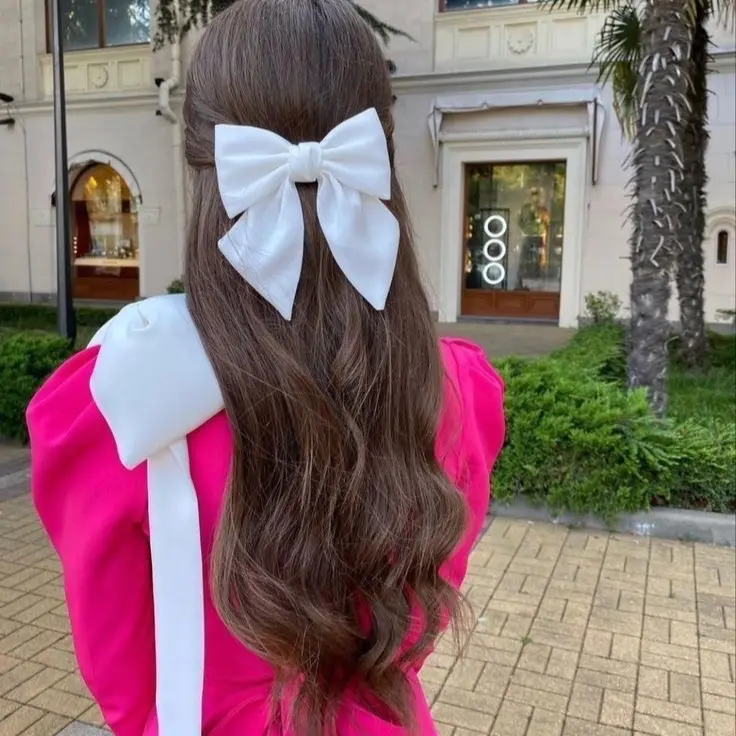 Pita Rambut jepit Korea satin Premium Handmade Ribbon - Clips pita korea jepi tankorea poni kunciran ikat penjepit pin rambut 6