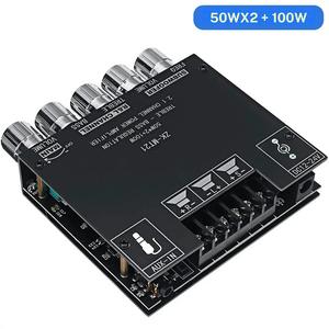 Tarjeta de amplificador de potencia de 2.1 canales, módulo de amplificador de potencia de audio compatible con Bluetooth, accesorios de audio y video para audio hazlo tú mismo y cine en casa