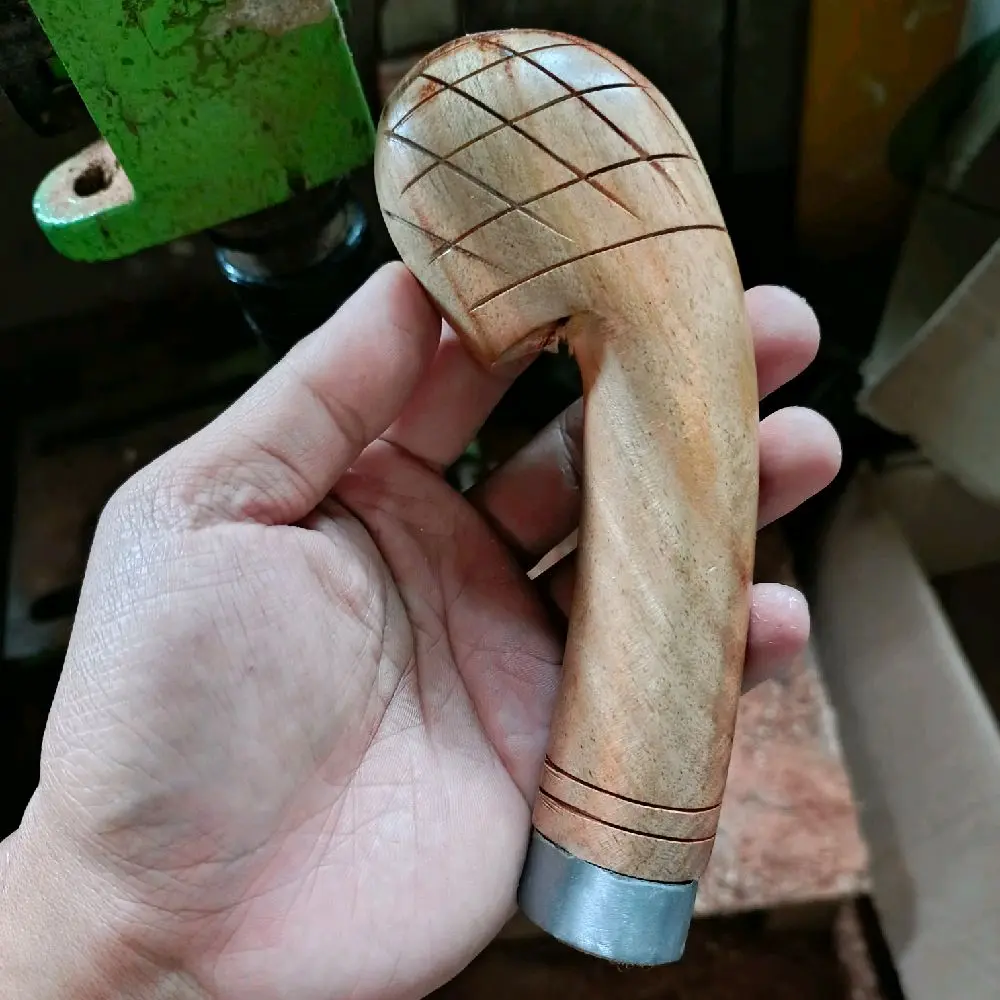 GAGANG GOLOK MOTIF JENGKOLAN KAYU MAHONI