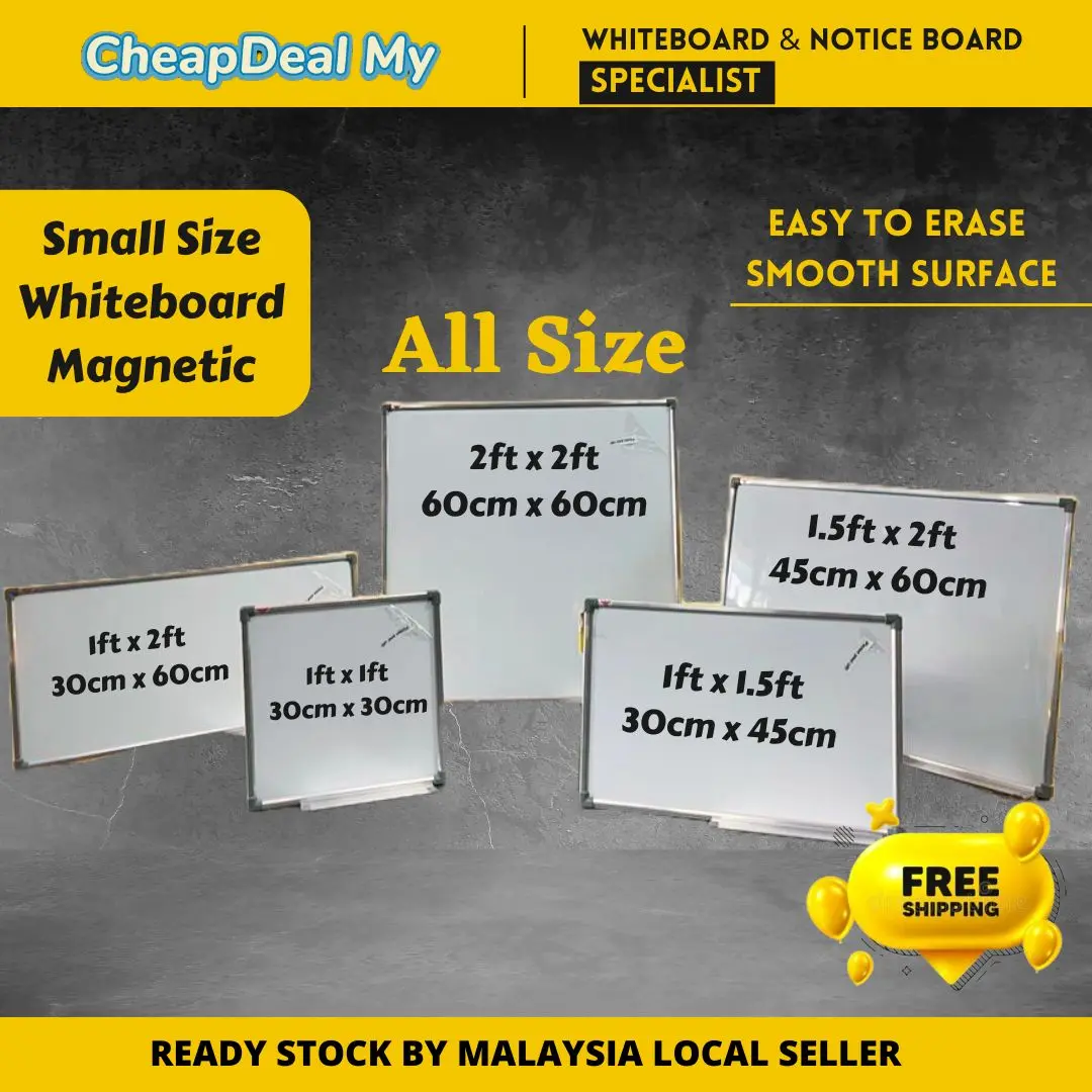 (Small Size) Whiteboard 1x1 1x1.5 1x2 1.5x2 2x2  Whiteboard Magnetic