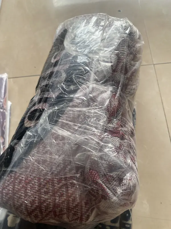 Hambal Tenun Import / hambal rajut karpet lantai besar motif pelangi warna biru merah hijau kuning abu cokelat abumerah kembang cocok untuk souvenir oleh oleh 180x220 Benang 4