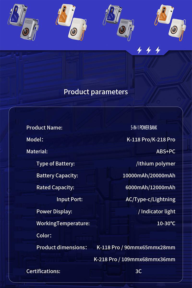 AC Plug 5 in 1 Magnetic Mobile Power Bank 1W-2W Built-In Bracket Multi-Port Charging Suitable for a Variety of Devices Portable 19 f407047b80b648818c85030749367324~tplv aphluv4xwc resize jpeg:800:1200