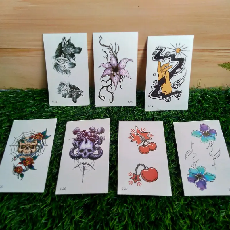 Tato temporer kode P aestetik keren terbaru cantik tahan air 4