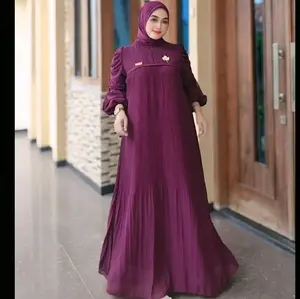 AUREL DRESS SET HIJAB SEGIEMPAT, BUSUI + BELT, BAHAN CERUTI BABYDOL GRET A+